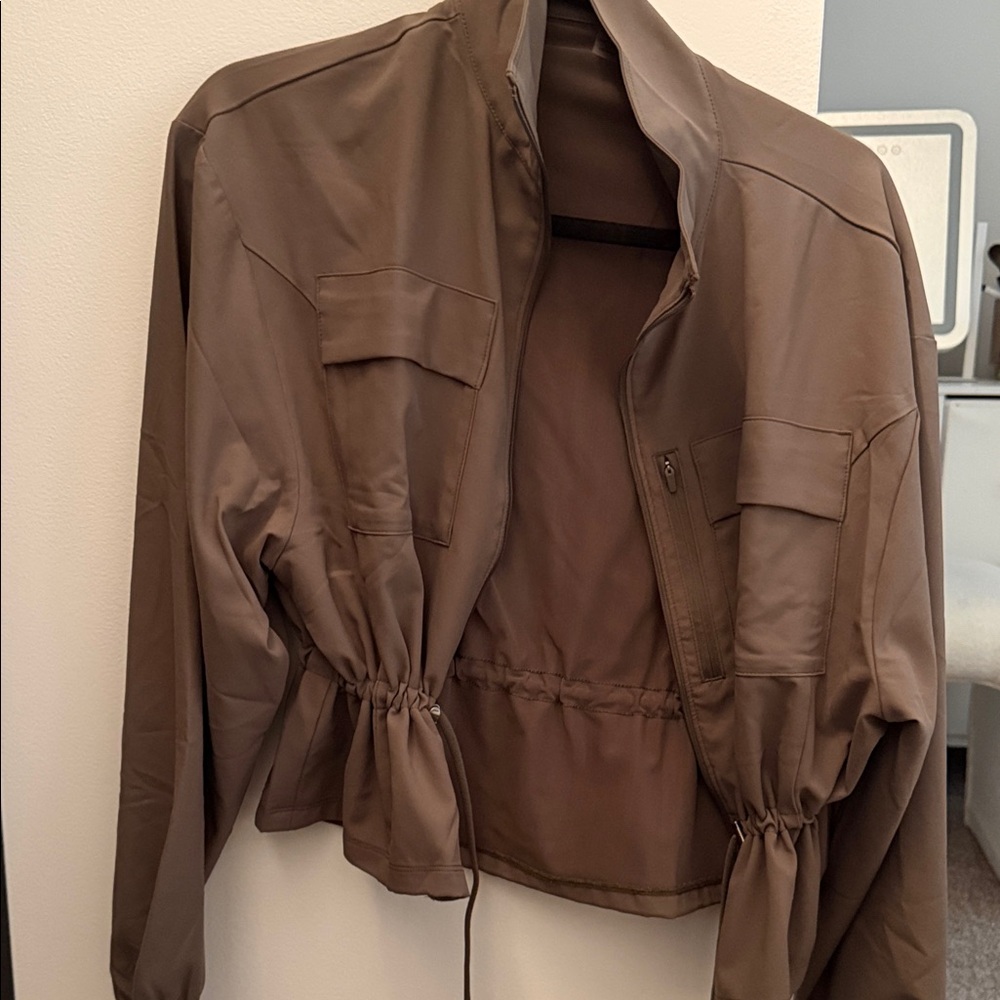 Beyond Yoga Brown Utility Jacket